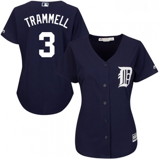 Womens Majestic Detroit Tigers 3 Alan Trammell Replica Navy Blue Alternate Cool Base MLB Jersey Womens Majestic Detroit Tigers 3 Alan Trammell Replica Navy Blue Alternate Cool Base MLB Jersey