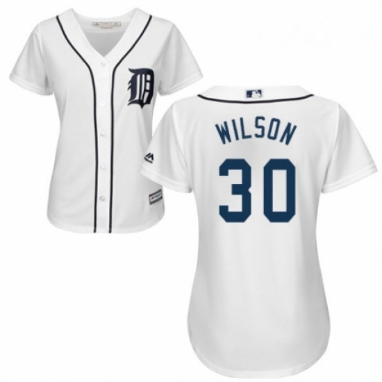 Womens Majestic Detroit Tigers 30 Alex Wilson Replica White Home Cool Base MLB Jersey Womens Majestic Detroit Tigers 30 Alex Wilson Replica White Home Cool Base MLB Jersey