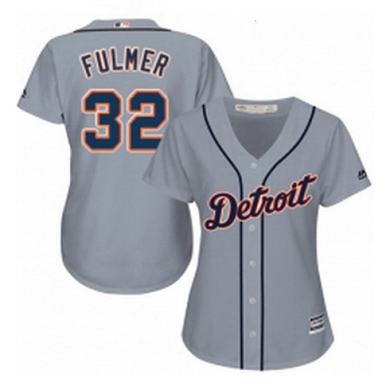 Womens Majestic Detroit Tigers 32 Michael Fulmer Replica Grey Road Cool Base MLB Jersey Womens Majestic Detroit Tigers 32 Michael Fulmer Replica Grey Road Cool Base MLB Jersey