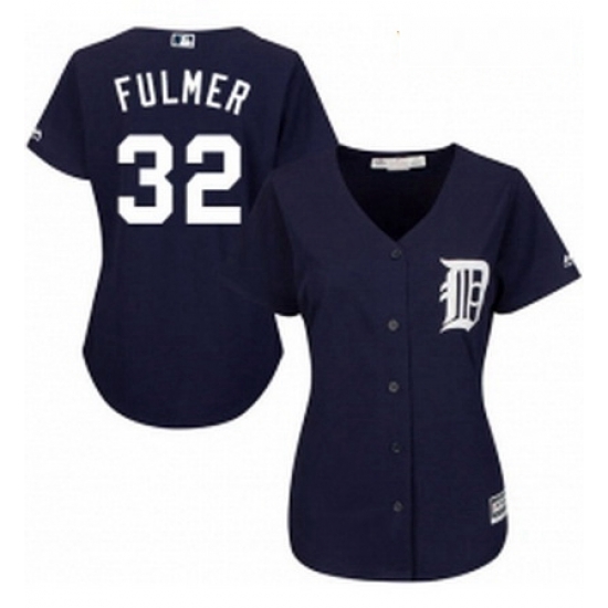Womens Majestic Detroit Tigers 32 Michael Fulmer Replica Navy Blue Alternate Cool Base MLB Jersey Womens Majestic Detroit Tigers 32 Michael Fulmer Replica Navy Blue Alternate Cool Base MLB Jersey