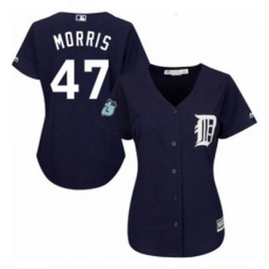 Womens Majestic Detroit Tigers 47 Jack Morris Authentic Navy Blue Alternate Cool Base MLB Jersey Womens Majestic Detroit Tigers 47 Jack Morris Authentic Navy Blue Alternate Cool Base MLB Jersey