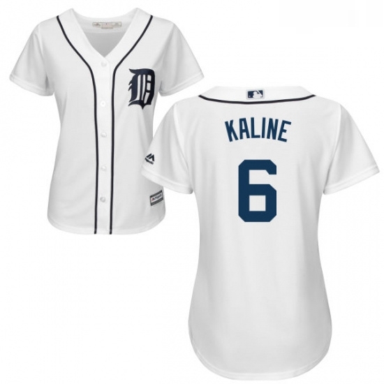 Womens Majestic Detroit Tigers 6 Al Kaline Authentic White Home Cool Base MLB Jersey Womens Majestic Detroit Tigers 6 Al Kaline Authentic White Home Cool Base MLB Jersey