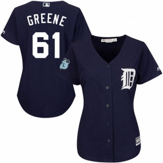 Womens Majestic Detroit Tigers 61 Shane Greene Replica Navy Blue Alternate Cool Base MLB Jersey Womens Majestic Detroit Tigers 61 Shane Greene Replica Navy Blue Alternate Cool Base MLB Jersey
