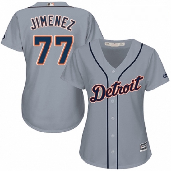 Womens Majestic Detroit Tigers 77 Joe Jimenez Authentic Grey Road Cool Base MLB Jersey Womens Majestic Detroit Tigers 77 Joe Jimenez Authentic Grey Road Cool Base MLB Jersey