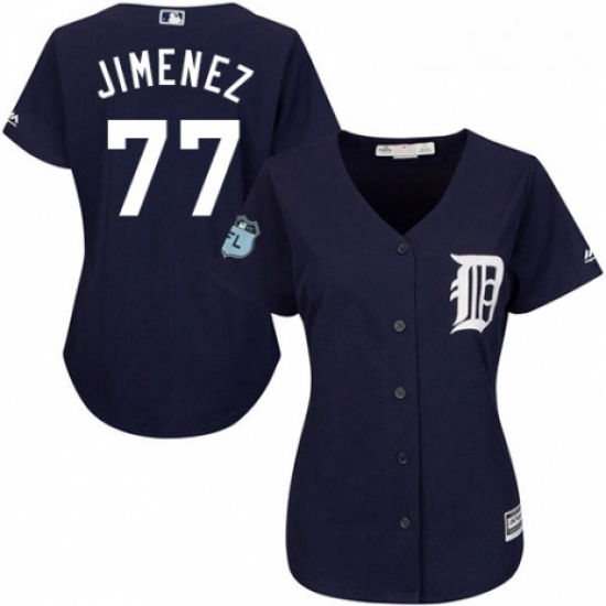 Womens Majestic Detroit Tigers 77 Joe Jimenez Replica Navy Blue Alternate Cool Base MLB Jersey Womens Majestic Detroit Tigers 77 Joe Jimenez Replica Navy Blue Alternate Cool Base MLB Jersey