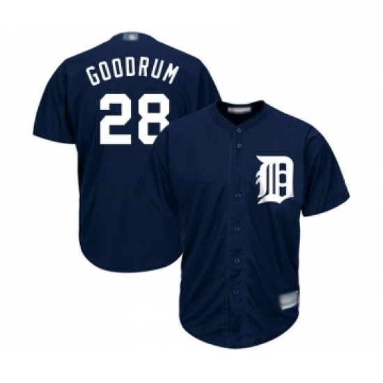 Youth Detroit Tigers 28 Niko Goodrum Replica Navy Blue Alternate Cool Base Baseball Jersey Youth Detroit Tigers 28 Niko Goodrum Replica Navy Blue Alternate Cool Base Baseball Jersey