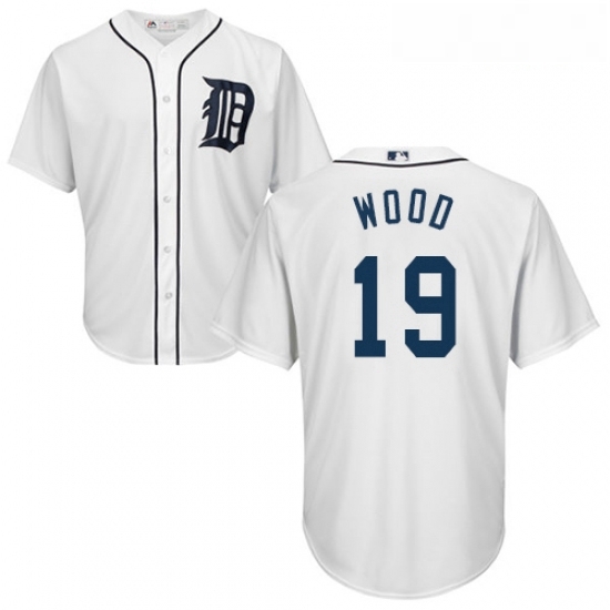 Youth Majestic Detroit Tigers 19 Travis Wood Authentic White Home Cool Base MLB Jersey Youth Majestic Detroit Tigers 19 Travis Wood Authentic White Home Cool Base MLB Jersey