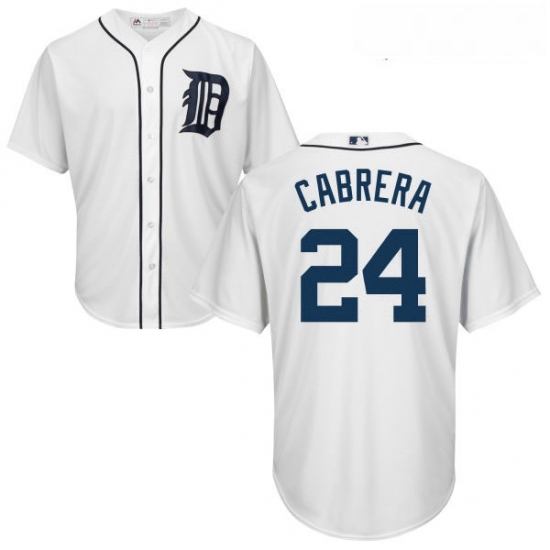 Youth Majestic Detroit Tigers 24 Miguel Cabrera Replica White Home Cool Base MLB Jersey Youth Majestic Detroit Tigers 24 Miguel Cabrera Replica White Home Cool Base MLB Jersey