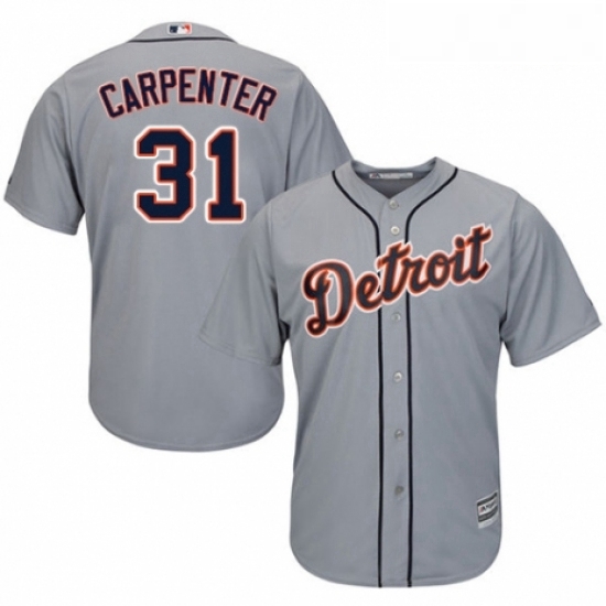 Youth Majestic Detroit Tigers 31 Ryan Carpenter Authentic Grey Road Cool Base MLB Jersey Youth Majestic Detroit Tigers 31 Ryan Carpenter Authentic Grey Road Cool Base MLB Jersey