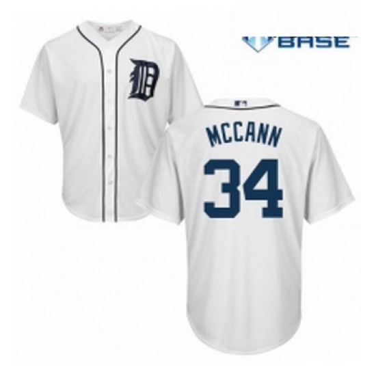 Youth Majestic Detroit Tigers 34 James McCann Authentic White Home Cool Base MLB Jersey Youth Majestic Detroit Tigers 34 James McCann Authentic White Home Cool Base MLB Jersey