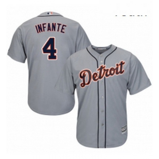 Youth Majestic Detroit Tigers 4 Omar Infante Authentic Grey Road Cool Base MLB Jersey Youth Majestic Detroit Tigers 4 Omar Infante Authentic Grey Road Cool Base MLB Jersey