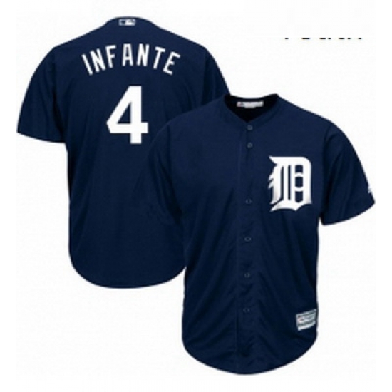 Youth Majestic Detroit Tigers 4 Omar Infante Replica Navy Blue Alternate Cool Base MLB Jersey Youth Majestic Detroit Tigers 4 Omar Infante Replica Navy Blue Alternate Cool Base MLB Jersey