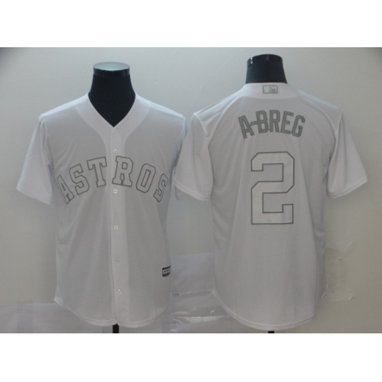 Astros 2 Alex Bregman A Breg White 2019 Players 27 Weekend Player Jersey Astros 2 Alex Bregman A Breg White 2019 Players 27 Weekend Player Jersey