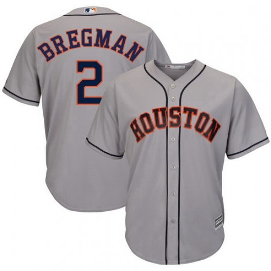 Astros 2 Alex Bregman Gray Cool Base Jersey Astros 2 Alex Bregman Gray Cool Base Jersey