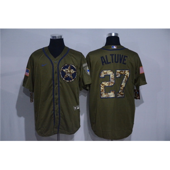 Astros 27 Jose Altuve Olive 2020 Nike Cool Base Jersey Astros 27 Jose Altuve Olive 2020 Nike Cool Base Jersey