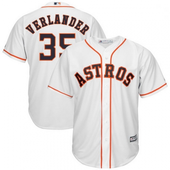 Astros 35 Justin Verlander White Cool Base Jersey Astros 35 Justin Verlander White Cool Base Jersey