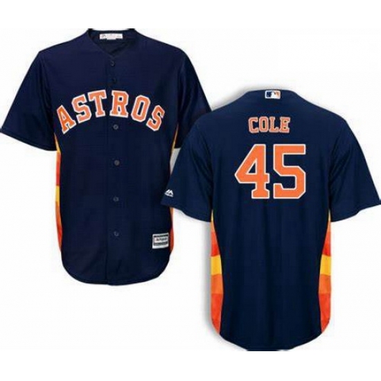 Astros 45 Gerrit Cole Navy Cool Base Jersey Astros 45 Gerrit Cole Navy Cool Base Jersey