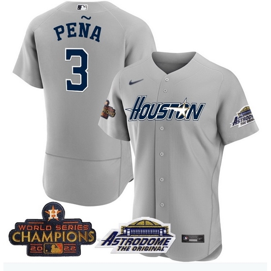 Men Astros Space City 3 Jeremy Pena Gray Champions Flexbase Jersey Men Astros Space City 3 Jeremy Pena Gray Champions Flexbase Jersey
