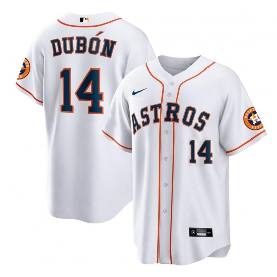 Men Houston Astros 14 Mauricio Dub F3n White Cool Base Stitched Baseball Jersey Men Houston Astros 14 Mauricio Dub F3n White Cool Base Stitched Baseball Jersey