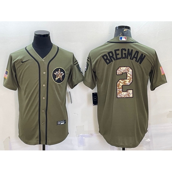 Men Houston Astros 2 Alex Bregman Olive Salute To Service Cool Base Stitched Jersey Men Houston Astros 2 Alex Bregman Olive Salute To Service Cool Base Stitched Jersey