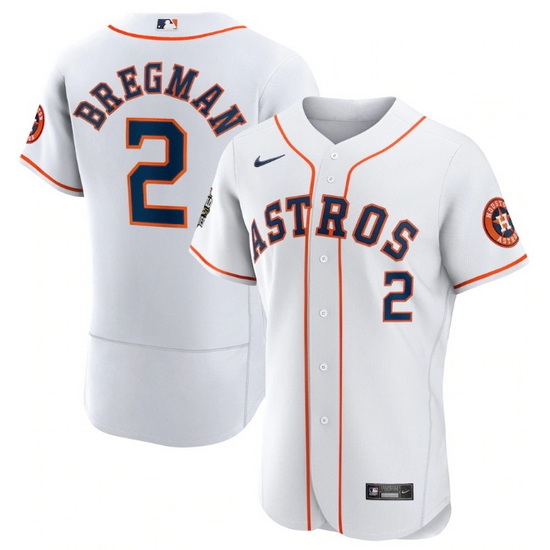 Men Houston Astros 2 Alex Bregman White 2022 World Series Flex Base Stitched Baseball Jersey Men Houston Astros 2 Alex Bregman White 2022 World Series Flex Base Stitched Baseball Jersey