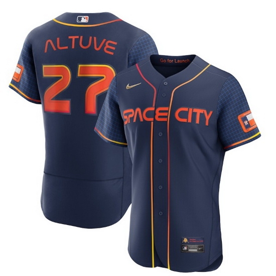Men Houston Astros 27 Jose Altuve 2022 Navy City Connect Flex Base Stitched Baseball jersey Men Houston Astros 27 Jose Altuve 2022 Navy City Connect Flex Base Stitched Baseball jersey