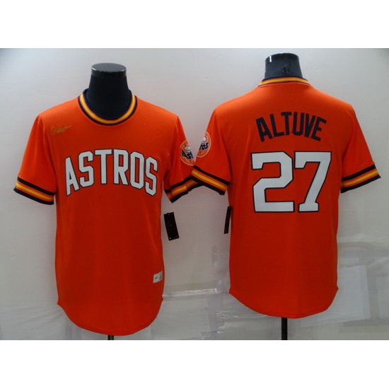 Men Houston Astros 27 Jose Altuve Orange Cool Base Stitched jersey Men Houston Astros 27 Jose Altuve Orange Cool Base Stitched jersey