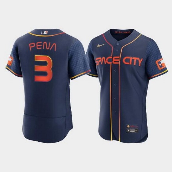Men Houston Astros 3 Jeremy Pena 2022 Navy City Connect Cool Base Stitched jersey Men Houston Astros 3 Jeremy Pena 2022 Navy City Connect Cool Base Stitched jersey