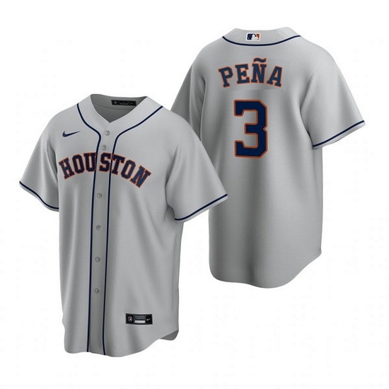 Men Houston Astros 3 Jeremy Pena Grey Cool Base Stitched Jersey Men Houston Astros 3 Jeremy Pena Grey Cool Base Stitched Jersey