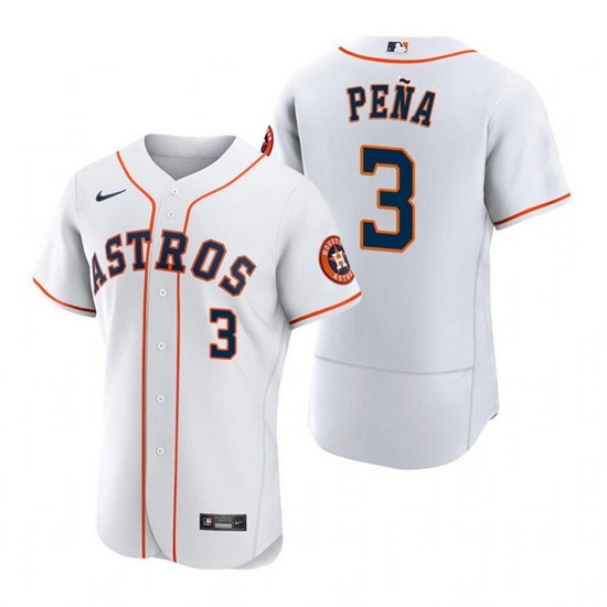 Men Houston Astros 3 Jeremy Pena White Flex Base Stitched Jersey Men Houston Astros 3 Jeremy Pena White Flex Base Stitched Jersey