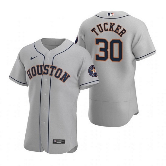 Men Houston Astros 30 Kyle Tucker Gray Flex Base Stitched Jersey Men Houston Astros 30 Kyle Tucker Gray Flex Base Stitched Jersey
