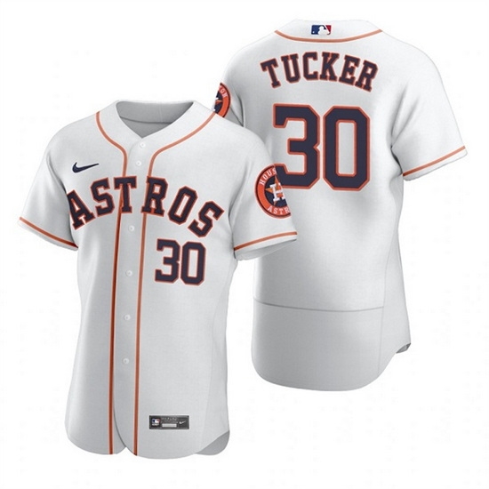 Men Houston Astros 30 Kyle Tucker White Flex Base Stitched Jersey Men Houston Astros 30 Kyle Tucker White Flex Base Stitched Jersey