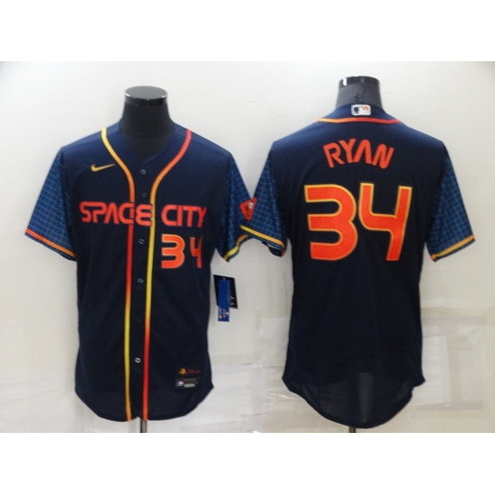 Men Houston Astros 34 Nolan Ryan 2022 Navy City Connect Flex Base Stitched Baseball Jerse Men Houston Astros 34 Nolan Ryan 2022 Navy City Connect Flex Base Stitched Baseball Jerse