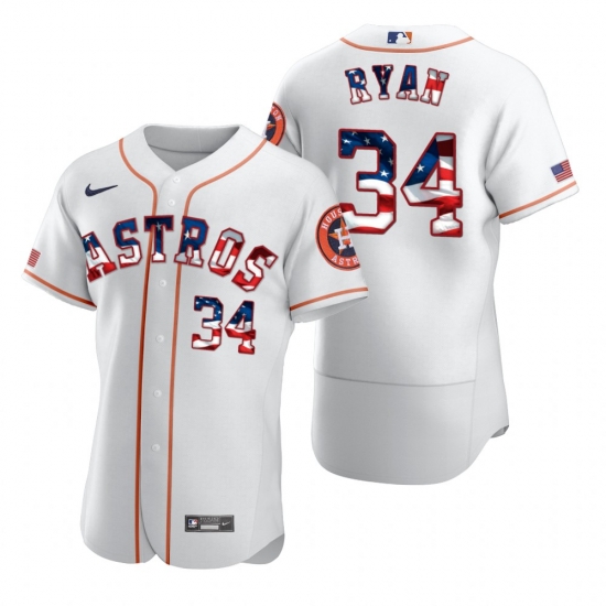 Men Houston Astros 34 Nolan Ryan Men Nike White Fluttering USA Flag Limited Edition Flex Base MLB Jersey Men Houston Astros 34 Nolan Ryan Men Nike White Fluttering USA Flag Limited Edition Flex Base MLB Jersey
