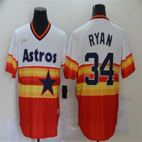 Men Houston Astros 34 Nolan Ryan Multi Color Nike Cooperstown Collection Jersey Men Houston Astros 34 Nolan Ryan Multi Color Nike Cooperstown Collection Jersey