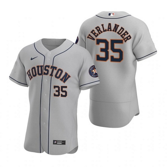 Men Houston Astros 35 Justin Verlander Gray Flex Base Stitched JerseyS Men Houston Astros 35 Justin Verlander Gray Flex Base Stitched JerseyS