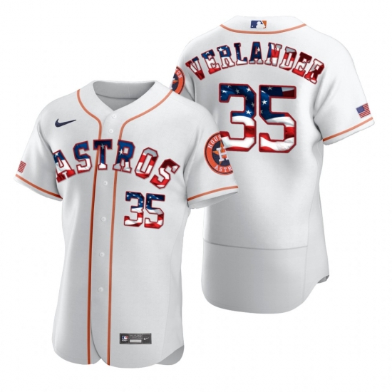 Men Houston Astros 35 Justin Verlander Men Nike White Fluttering USA Flag Limited Edition Flex Base MLB Jersey Men Houston Astros 35 Justin Verlander Men Nike White Fluttering USA Flag Limited Edition Flex Base MLB Jersey