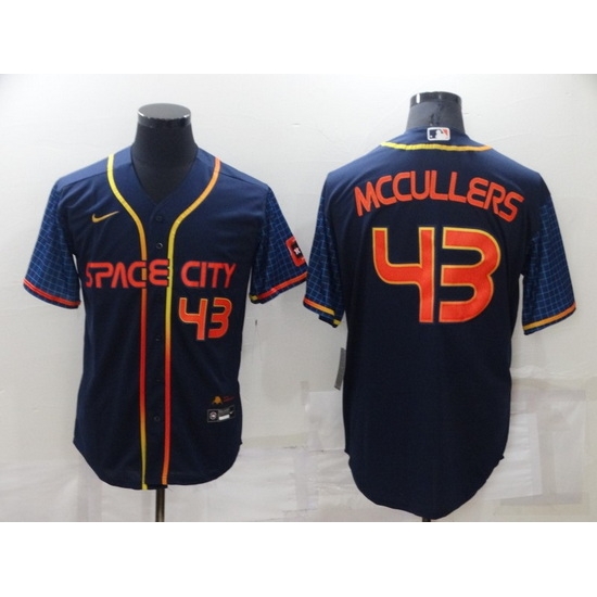 Men Houston Astros 43 Lance McCullers 2022 Navy City Connect Cool Base Stitched Jerse Men Houston Astros 43 Lance McCullers 2022 Navy City Connect Cool Base Stitched Jerse