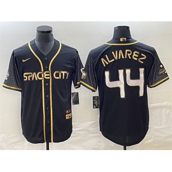 Men Houston Astros 44 Yordan Alvarez Black City Connect Cool Base Stitched Baseball Jersey Men Houston Astros 44 Yordan Alvarez Black City Connect Cool Base Stitched Baseball Jersey