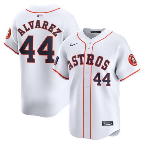 Men Houston Astros 44 Yordan Alvarez White 2024 World Tour Mexico City Series Home Limited Stitched Baseball Jersey Men Houston Astros 44 Yordan Alvarez White 2024 World Tour Mexico City Series Home Limited Stitched Baseball Jersey