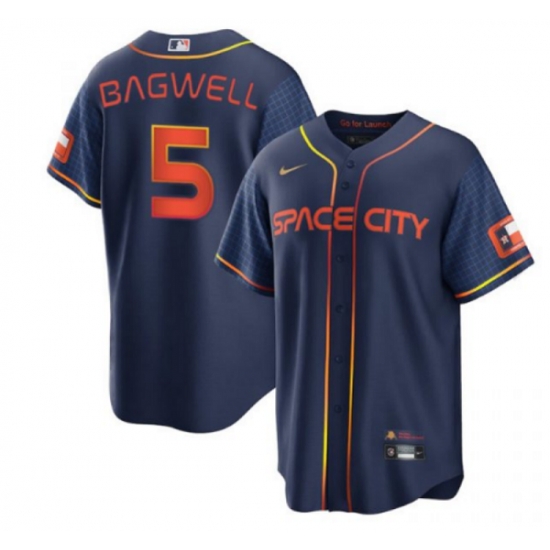 Men Houston Astros 5 Jeff Bagwell 2022 Navy City Connect Cool Base Stitched jersey Men Houston Astros 5 Jeff Bagwell 2022 Navy City Connect Cool Base Stitched jersey