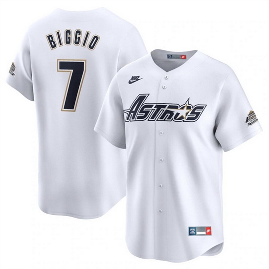 Men Houston Astros 7 Craig Biggio Cream Cooperstown Collection Limited Stitched Baseball Jersey Men Houston Astros 7 Craig Biggio Cream Cooperstown Collection Limited Stitched Baseball Jersey