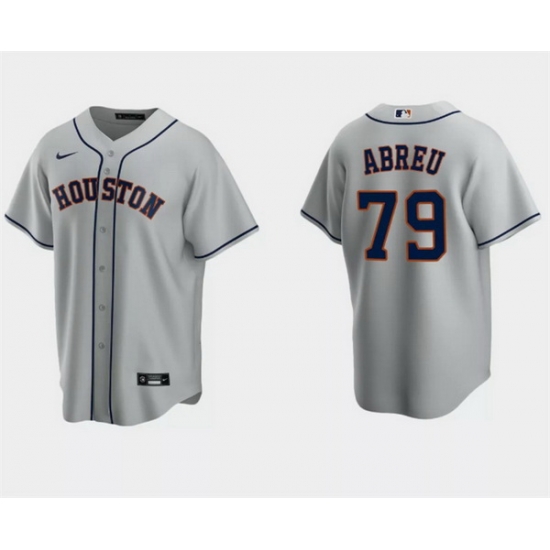 Men Houston Astros 79 Jos E9 Abreu Grey Cool Base Stitched Jersey Men Houston Astros 79 Jos E9 Abreu Grey Cool Base Stitched Jersey