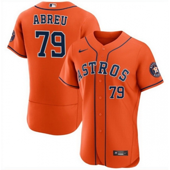 Men Houston Astros 79 Jos E9 Abreu Orange Flex Base Stitched Jersey Men Houston Astros 79 Jos E9 Abreu Orange Flex Base Stitched Jersey