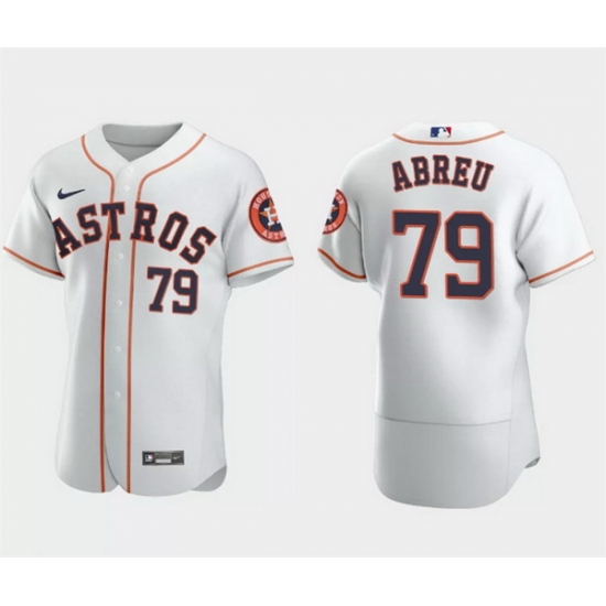 Men Houston Astros 79 Jos E9 Abreu White Flex Base Stitched Jersey Men Houston Astros 79 Jos E9 Abreu White Flex Base Stitched Jersey