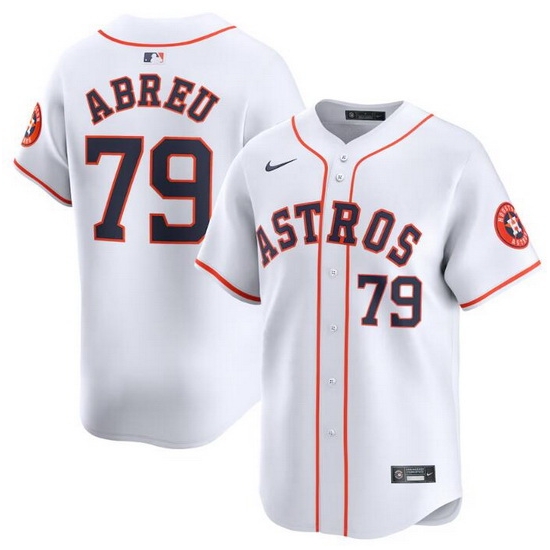 Men Houston Astros 79 Jose Abreu White 2024 Home Limited Stitched Baseball Jersey Men Houston Astros 79 Jose Abreu White 2024 Home Limited Stitched Baseball Jersey