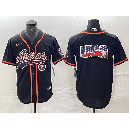 Men Houston Astros Black Team Big Logo With Patch Cool Base Stitched Baseball Jersey 9 Men Houston Astros Black Team Big Logo With Patch Cool Base Stitched Baseball Jersey 9