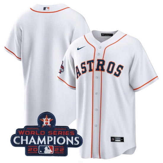Men Houston Astros Blank White 2022 World Series Champions Home Stitched Baseball Jersey Men Houston Astros Blank White 2022 World Series Champions Home Stitched Baseball Jersey