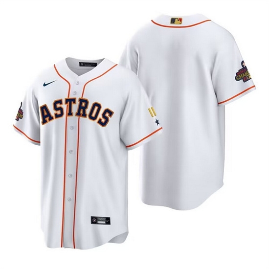 Men Houston Astros Blank White Gold 2022 World Series Champions Stitched Baseball Jersey Men Houston Astros Blank White Gold 2022 World Series Champions Stitched Baseball Jersey