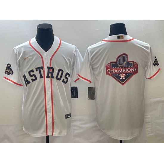 Men Houston Astros White 2023 Gold Collection With World Serise Champions Patch Team Big Logo Cool Base Stitched Baseball Jersey Men Houston Astros White 2023 Gold Collection With World Serise Champions Patch Team Big Logo Cool Base Stitched Baseball Jersey